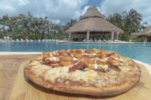 Cozumel, Mexico Paradise Beach Pizza by the Resort Pool