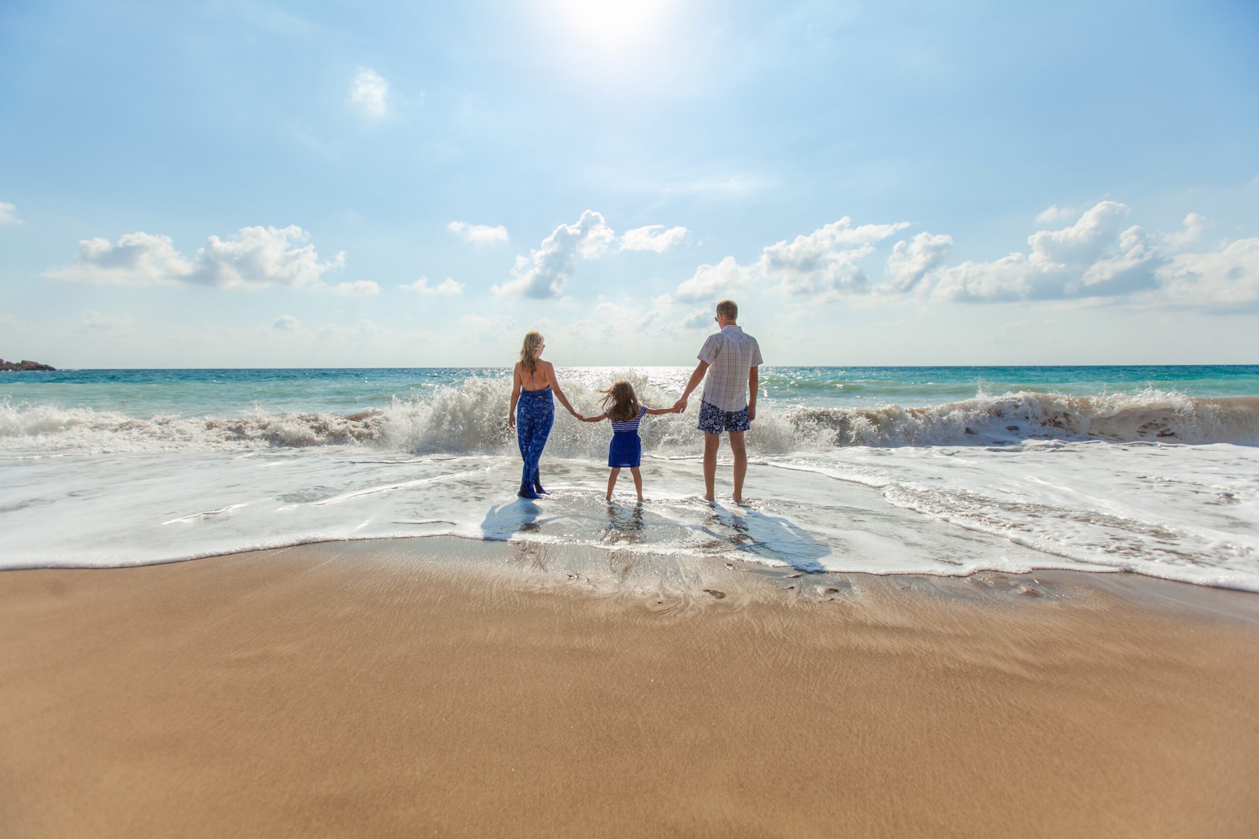 Family at the beach.