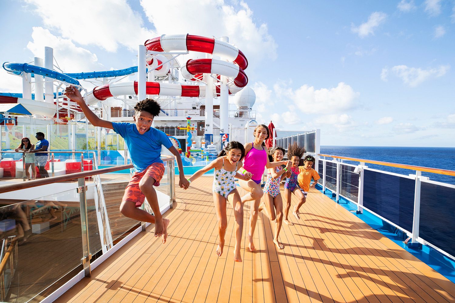 Kids on a cruise ship
