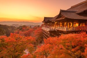 Sunset in Kyoto Japan