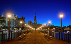 Financial District at Night San Francisco California